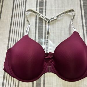 Victoria's Secret Red Bra Seamless Molded Cup T-Back 38D
